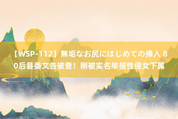 【WSP-112】無垢なお尻にはじめての挿入 80后县委文告被查！刚被实名举报性侵女下属