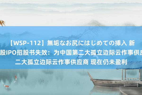 【WSP-112】無垢なお尻にはじめての挿入 新股音讯 | 白山云港股IPO招股书失效：为中国第二大孤立边际云作事供应商 现在仍未盈利