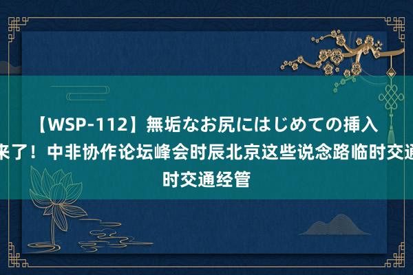 【WSP-112】無垢なお尻にはじめての挿入 舆图来了！中非协作论坛峰会时辰北京这些说念路临时交通经管